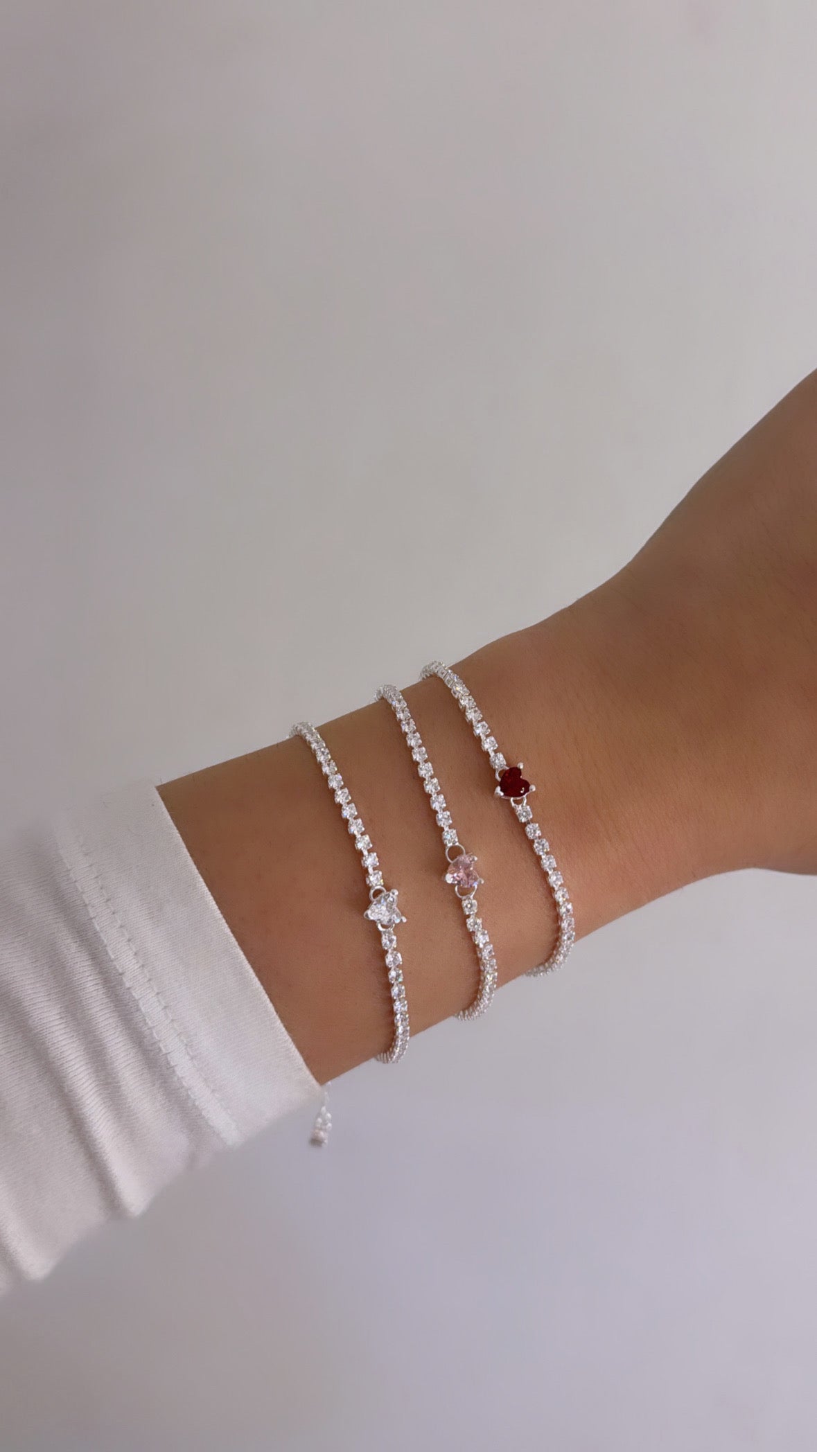 Sparkling Heart Bracelet 💧 (9427006325065)
