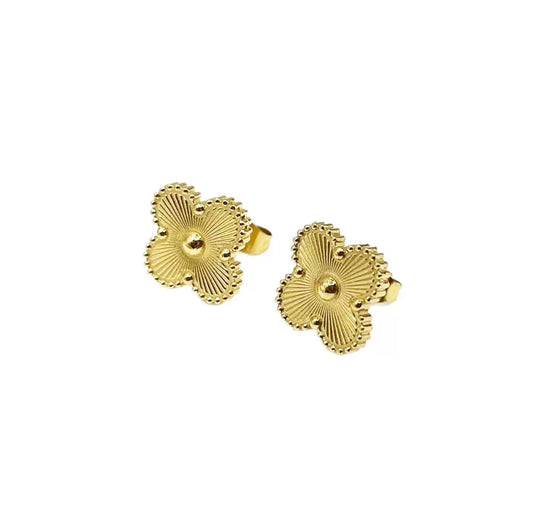 Gold Clover Earrings (9683146932553)